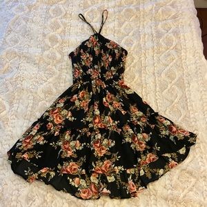Black floral dress